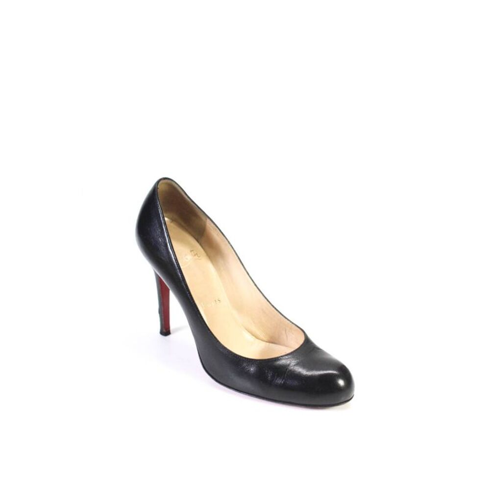 Christian Louboutin Womens Stiletto Round Toe Ron Ron 100 Pumps Black Size 37